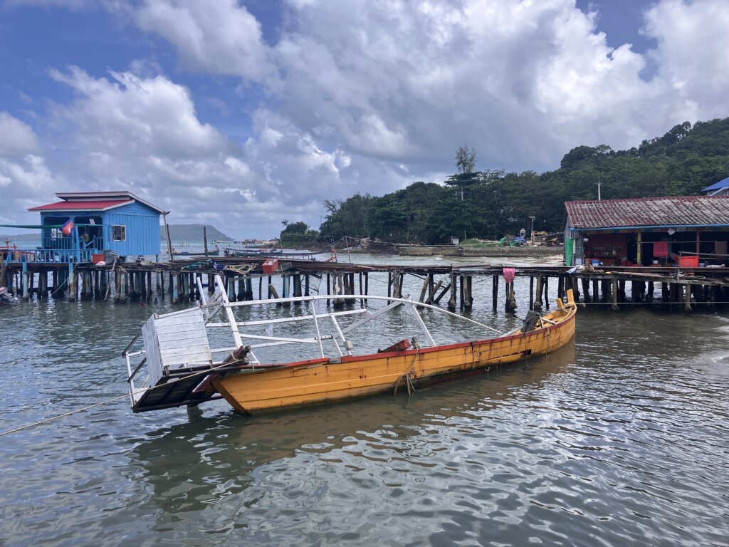Boat rack at Koh Rong Community Pier