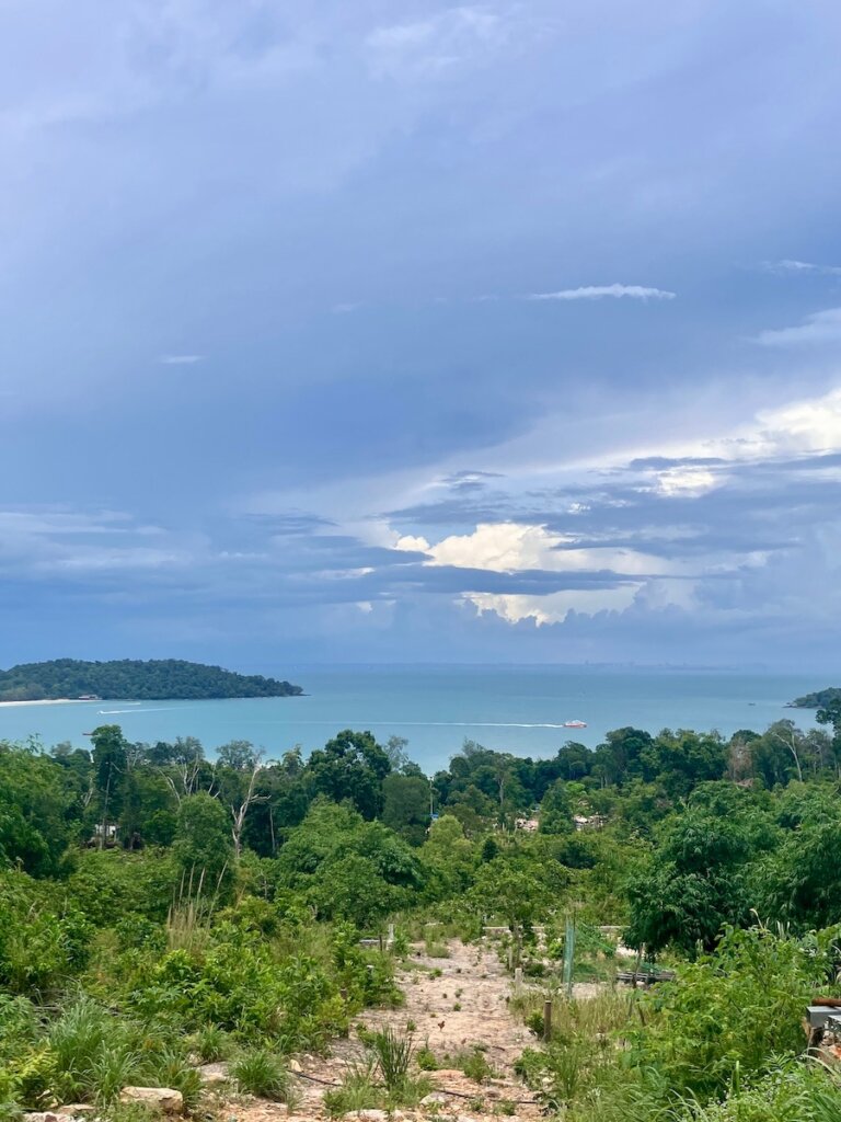 Hill view to the ocean from Koh Rong, Cambodia