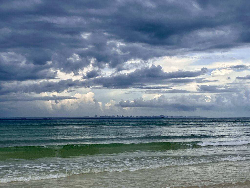 Prasat Beach, Koh Rong with view to Sihanouk (Cambodia)